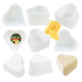 PetriStor Juego de 8 piezas de 8 piezas de quesería perforadas para queso con forma de corazón, 0,3 litros, juego de 8 piezas