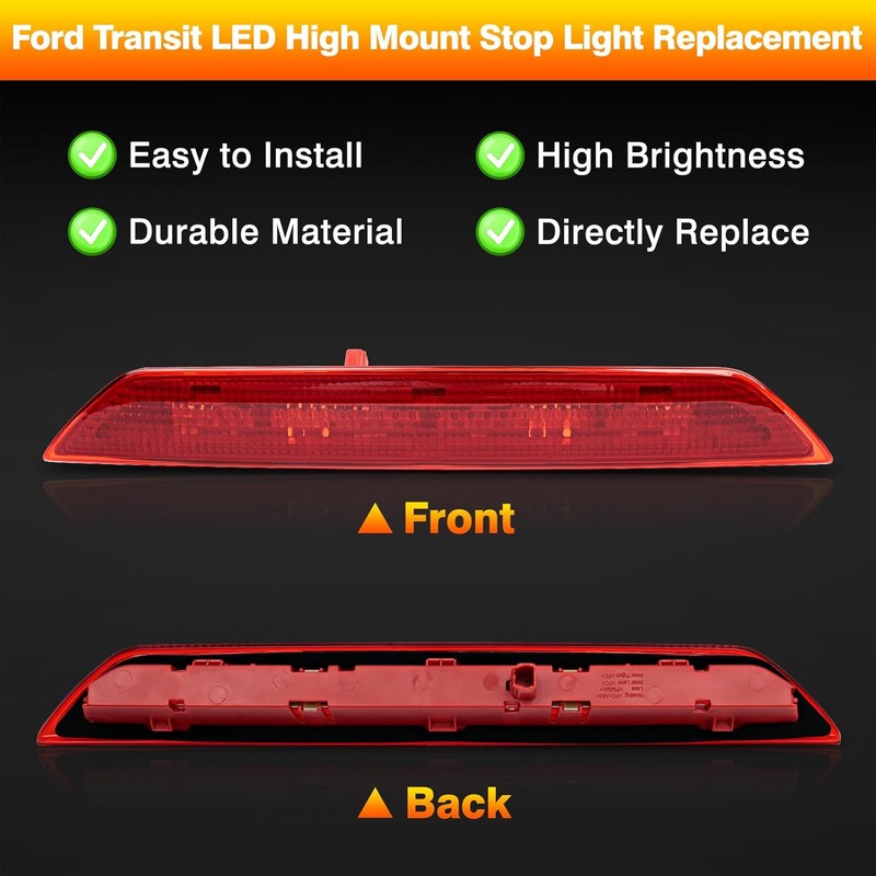 TOP-MAX LED Third Brake Light Compatible with 2015-2023 Ford Transit