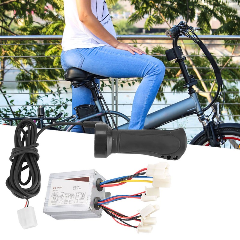 500W Motor Brushed Speed Controller &amp; Throttle Grip for Electric