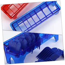 LALAFINA 2pcs Hair Clipper Comb Box Barber Clipper Case Clipper Guards Clipper Guard Holder Hairdressing Tool Holder Hairdressing Tool Organizer Plastic Supplies Storage
