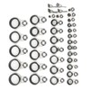 37Pcs Fishing Rod Guides Top Tip Ring Telescopic Surf Casting