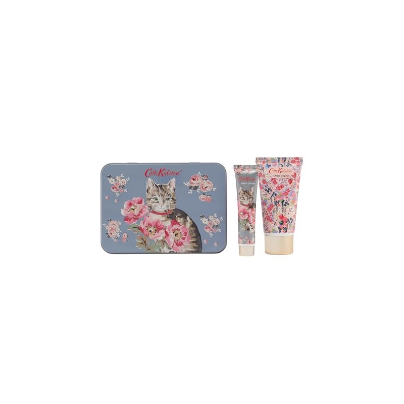 Cath Kidston Caskidson Hand Cream Collection TIN Cat & Flower