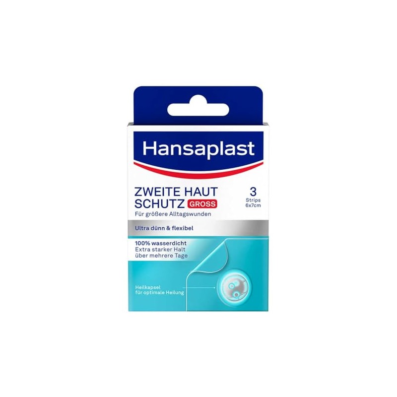 Hansaplast Second Skin Protection Large for Larger Everyday Wounds Ultra