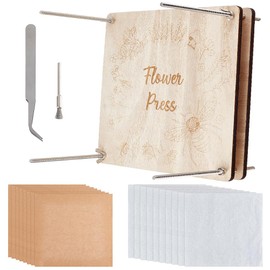OLYCRAFT Professional Flower Press Kit 8 Layers 27.5x27.5cm Bees Pattern Large Wooden Flower Press Kit DIY Dried Flowers Crafts DIY Pressed Flower Preservation Kit for Adults DIY Flower Lovers