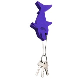 Liangery Floating Keychain for Boat Keys Marine Fishing Float Key Chain in Shark Style Floating Key Ring with Great Buoyance, Blue, Medium