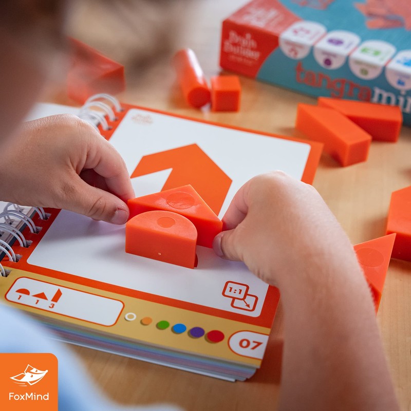FoxMind, Tangramino 3D Puzzle-Solving, Logic Game, Brain Builder Series