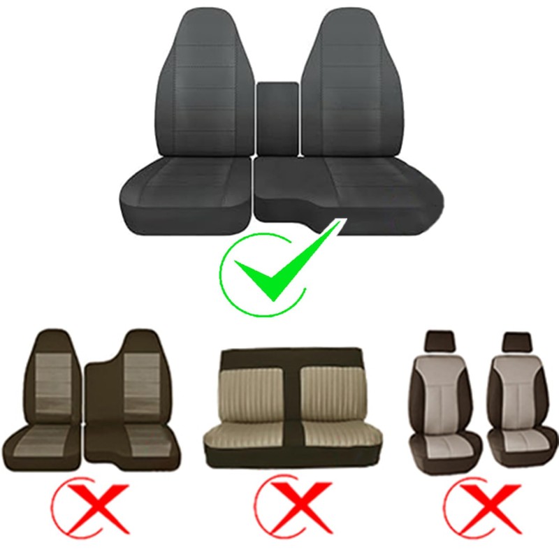 NLQR 1998-2003 Front Seat Covers for Ford Ranger Pickup 60/40