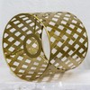 Gold Hollow drum lampshades, unique moroccan pattern small round metal