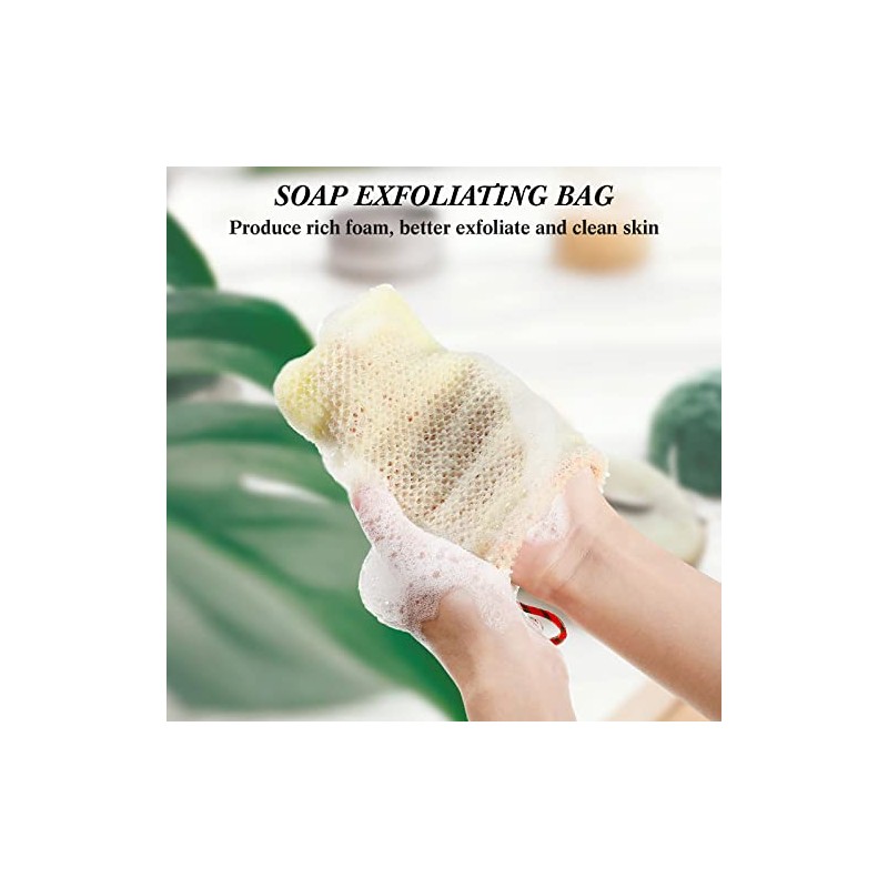 Shappy 8 bolsas de malla exfoliante para soporte de ducha,