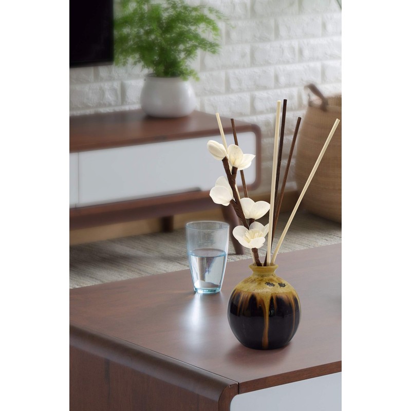 nongcunren 25pcs White and 25pcs Brown Rattan Reed Diffuser Sticks