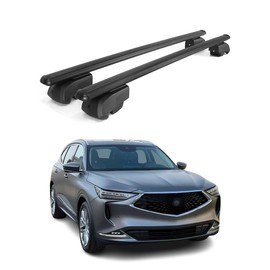 OMAC Roof Rack Cross Bars for Acura MDX 2022-2026 Lockable 165Lbs Aluminium Black 2Pcs fits Cargo Carriers Kayak Canoe Bike Snowboard