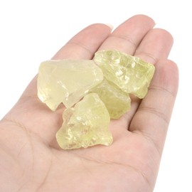 Justinstones 1/2LB Large Raw Lemon Quartz Tumbled Stone Specimen Collection Pocket Worry Healing Crystal