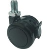 TRUSCO Industrial Casters Screw-In Twin Wheel Caster, Nylon Wheel, With
