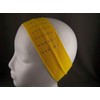 Yellow crystal stud 2.5 wide soft stretch elastic hair head