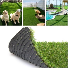 Petgrow Artificial Synthetic Grass Turf 3FTX24FT(72 Square FT),0.8" Pile Height Indoor Outdoor Pet Dog Artificial Grass Mat Rug Carpet for Garden Backyard Balcony