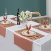 VACVELT 50 Pack Rose Gold Satin Napkins 20x20 Inch Wedding
