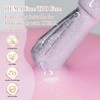 Sheer Nude Ligth Pink Glitter Gel Nail Polish，15ml Jelly Soft