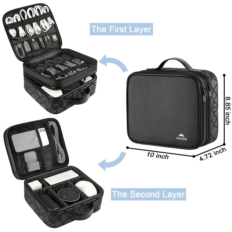 MATEIN Cable Organizer Bag, Waterproof Travel Electronic Storage, Shockproof Portable