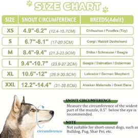 Wjelet 1 x Muzzle for Large Dogs, Prevent Eating, Chewing Biting, Dog Muzzle Breathable Dog Training (Black, M)