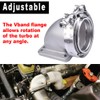 SPELAB 3.0" V-Band Cast Turbo Elbow Downpipe Adapter 304 Stainless