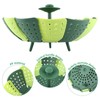 2-Piece Steamer Basket, Foldable Steamer Basket for Vegetables, Plastic Steamer