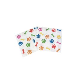TUIC 40Pcs Dog Print Paper Napkins Dog Paw Print Party Napkins Happy Dog Party Paper for Dog Theme Birthday Party Disposable Paper Napkins 6.5"", GGX-2406394