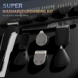 Men's Grooming Kit, 16-in-1 USB Rechargeable Hair Trimmer Set, 90 Min Runtime, Digital Display