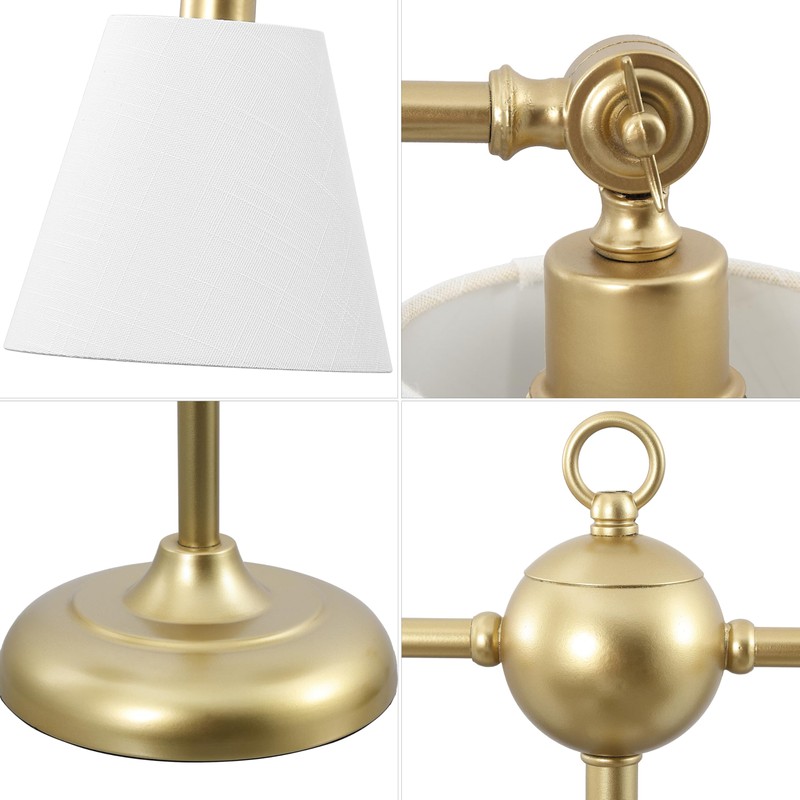 JONATHAN Y JYL3074A 31" Contemporary Farmhouse 2-Light Adjustable Library Lamp,