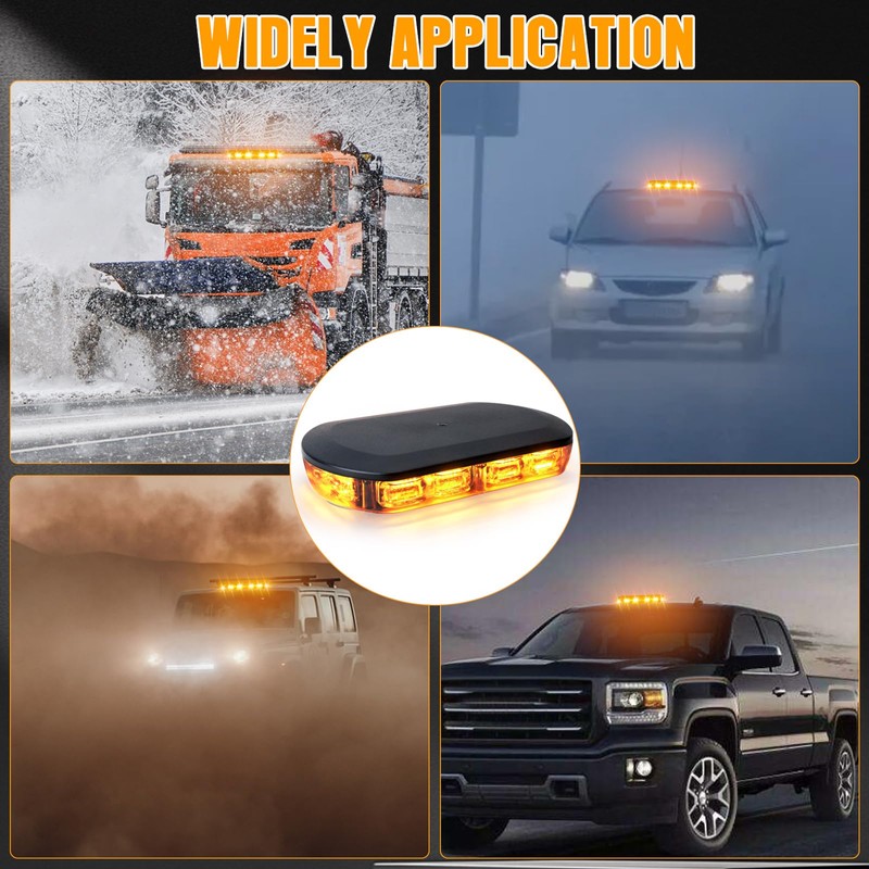 Rechargeable Emergency Roof Top Strobe Light Wireless Battery, 17 Flashing