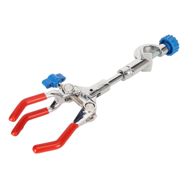 3 Prong Lab Clamp with Rubber Coating Pressure Adjustment 3