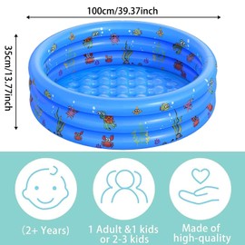 Paddling Pool for Children, Inflatable Paddling Pool, Swimming Pool, Inflatable Children's Pool, Small Pool for Children, Baby Pool, Portable Bathtub