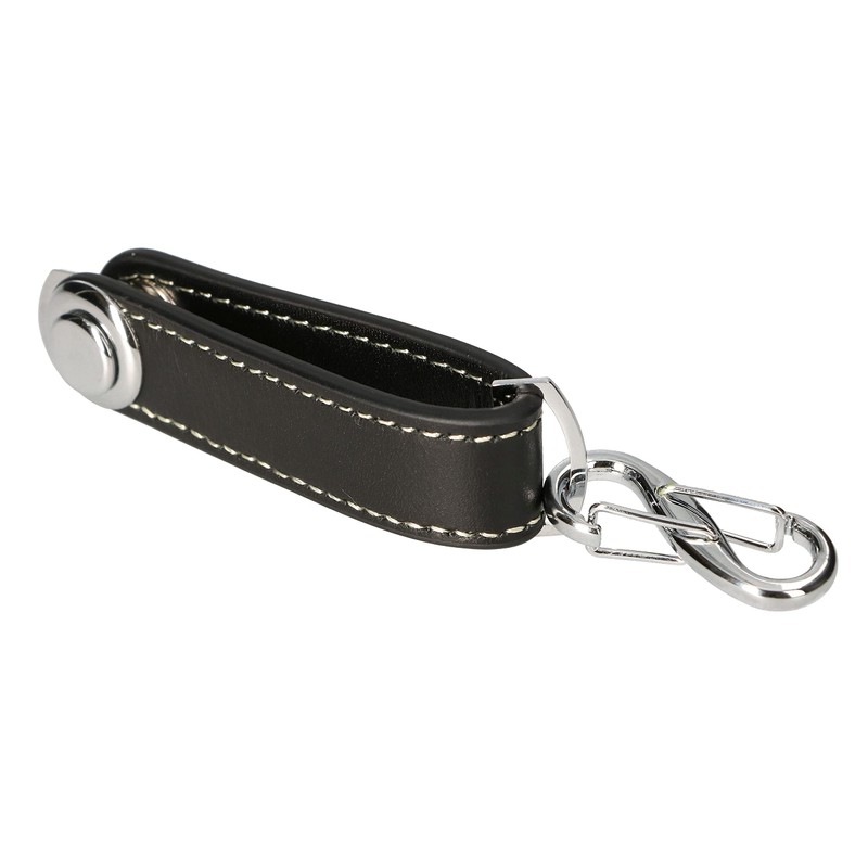 ABRATO® High Quality Key Fob Compact Key Organiser Leather, black