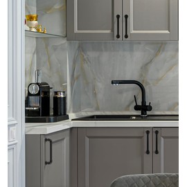 Industrialist RBP22091MB Cabinet Industrial Pipe Pull for Kitchen, 128 mm, Matte Black