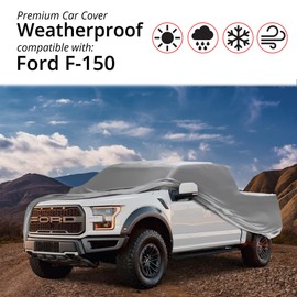 CarCovers Weatherproof Truck Cover & Warranty Compatible with Ford 2020 F-150 Regular Cab, 6.5 with Truck Bed Shell- Outdoor Cover Theft Cable Lock Truck Accessories Better Than Waterproof