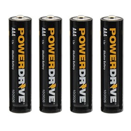 PowerDrive LR034B AAA Alkaline Battery - 4 per Pack