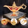 Zinc Alloy Retro Arabian Lamp Tabletop Exquisite Engraved Legend Wishing