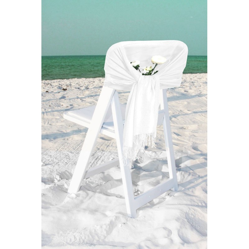 Sakkas Silky Soft Pashmina Feel Scarf / Stole - White