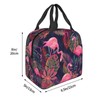JIMOWANG Pink Flamingos Portable Lunch Bag Compact Tote Bag Reusable