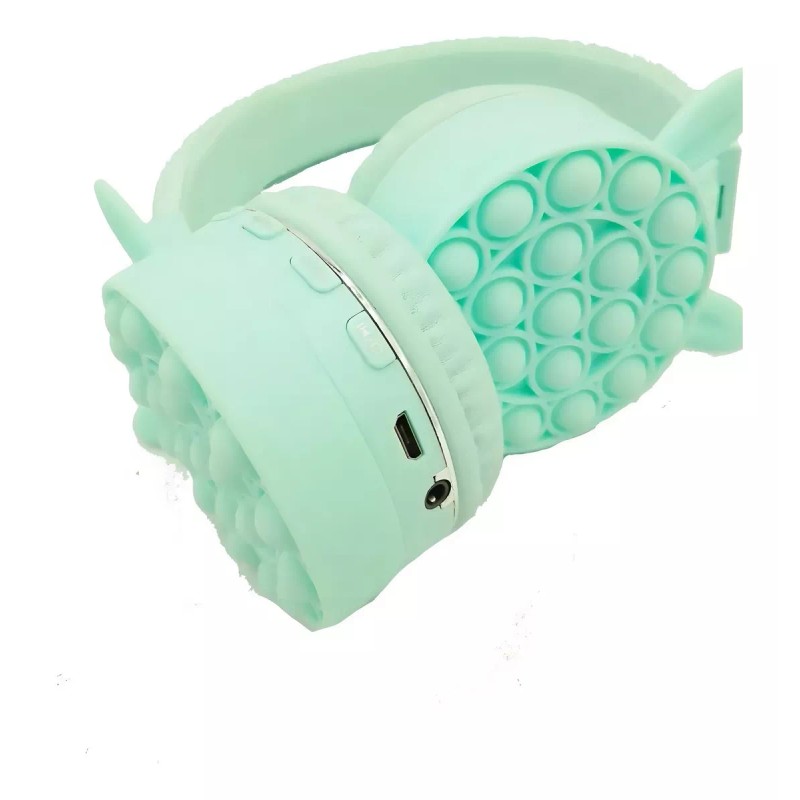 Maíz 3x2 Audifonos Bluetooth Diadema Conejo Orejas Kawaii Pop It