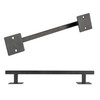 Homode 12 Inch Sliding Barn Door Handle, Matte Black Iron