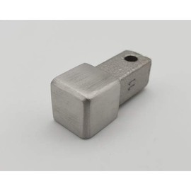 Corner Piece Square Profile Inner and Outer Corner 11 mm Brushed for Stainless Steel Rails Rotthues Tile Rail