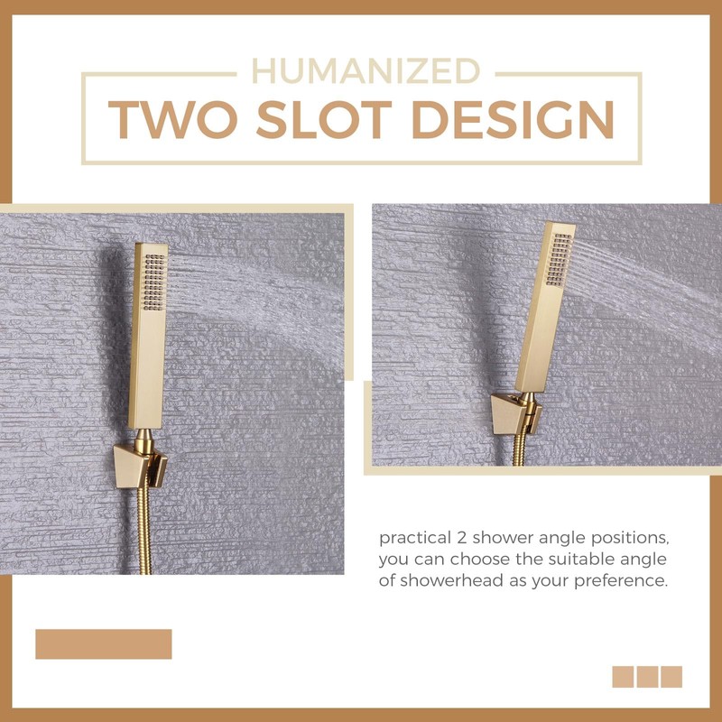 Hand Held Shower Bracket with Two Slot, Aomasi Handheld Shower