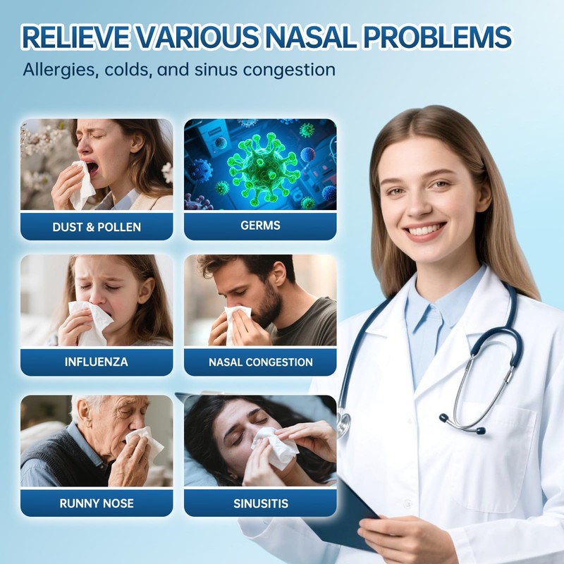 JBKhrodric Nasal Irrigation System,Nasal irrigator,Sinus Rinse Machine, Nasal Rinse Machine,2