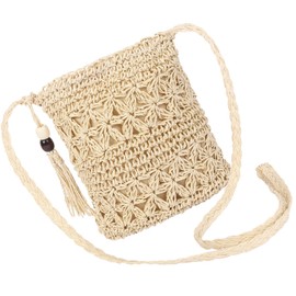 Straw Bag for Women, Summer Beach Straw Bag, Straw Crossbody Bag, Bohemian Shoulder Weave Bag for Beach Holiday