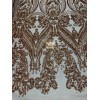 New Creations Fabric & Foam Big Damask Sequins - Champagne