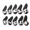 10pcs set PU Waterproof Golf Club Iron Cover Fine Sewing