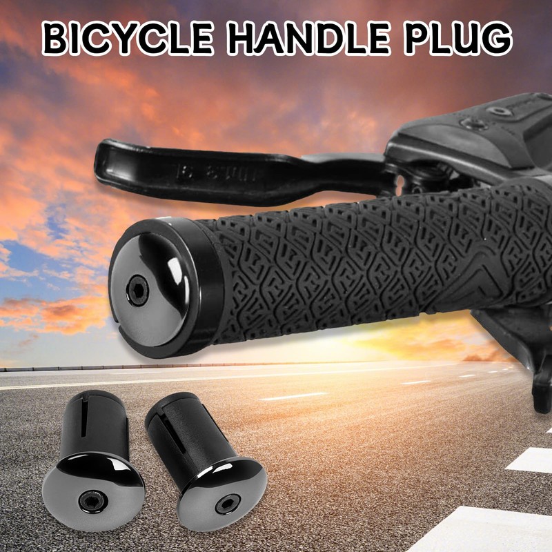 1 Pair Handlebar End Plugs, Bicycle Handlebar End Plugs, Aluminum