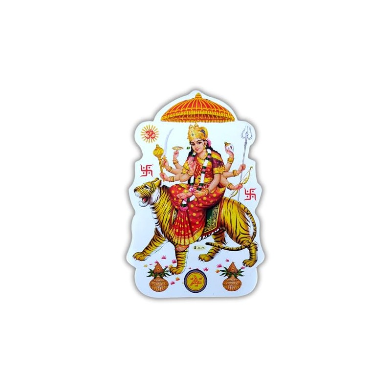 The Saviour Goddess Durga Hindu God Sticker (Size 6" x
