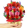 CNLITIHEKA Pop Up Rose Flower Bouquet Card Get Well Soon