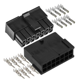 Molex Micro-Fit 3.0 Dual Row (14 Circuits) Male & Female Receptacle Plug, w/Terminal sockets, (Pack of 1 Complete Set)